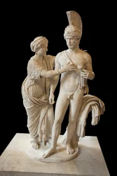 Kaiserliches Paar als Mars und Venus (zwischen 120 und 140 n. Chr.) Marmorskulptur