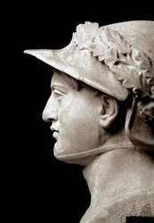 Büste des Pyrrhos I. (oder Pyrrhus), König von Epirus von 306 bis 272 v. Chr. Aus Herculaneum. Nach einem Original von 290 v. Chr. Neapel, Museo Archeologico Nazionale