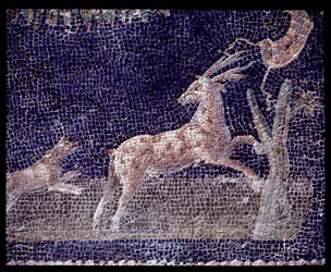 Detail der Wandmosaiken des Nymphäums der Casa di Nettuno e Anfitrite