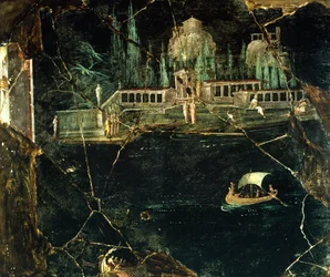 Fresko, das eine Landschaft darstellt, aus Pompeji (UNESCO-Welterbeliste)