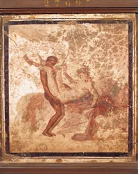 Fresko mit erotischem Motiv, aus Pompeji, Italien