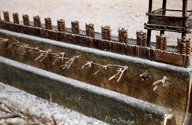 Modell der Belagerung und Schlacht von Alesia im September 52 v. Chr.