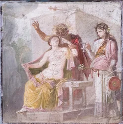 Alter Satyr und Hermaphrodit, 50-79 n. Chr. (Fresko)