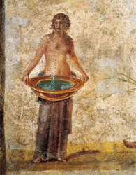 Römische Zivilisation - Frau mit einem Wassereimer, aus Pompeji