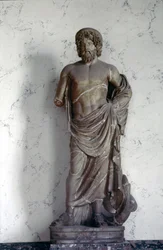 Statue des Aesculapus, Gott der Medizin in der römischen Religion. Louvre Museum, Paris