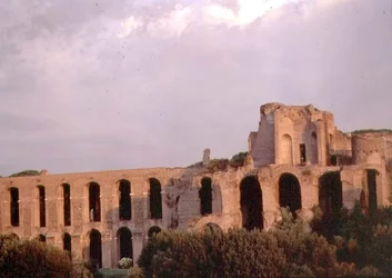Blick auf den Palatin vom Circus Maximus