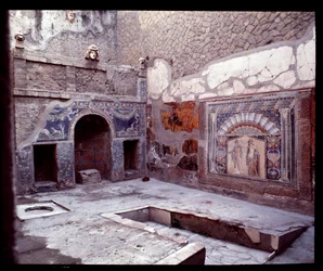 Ansicht des Trikliniums der Casa di Nettuno e Anfitrite