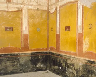 Wandmalereien im Haus der Vettii, Pompeji, Kampanien, römische Zivilisation