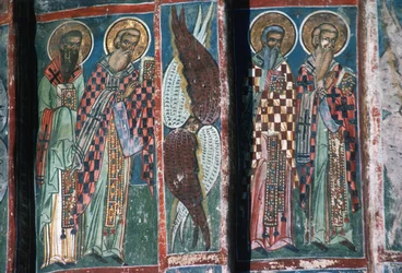 Detail des Gemäldes, südliche Apsis der Kirche