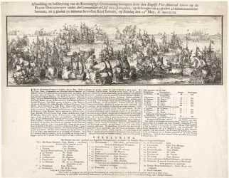 Bild und Beschreibung des glorreichen Sieges des englischen Vizeadmirals ANSON über die französische Kriegsflotte unter dem Oberbefehlshaber DE LA JONQUIÈRE