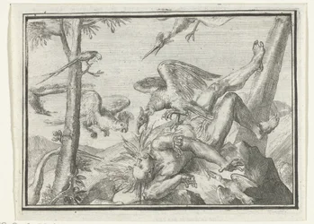 Titelseite für das Pamphlet: De Geplukte Tapoeijer, 1702