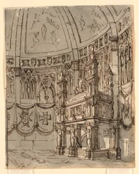 Bühnenbild, Inneres einer gotischen Kirche