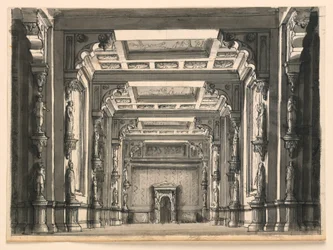 Bühnenbild, Innenraum einer gotischen Halle