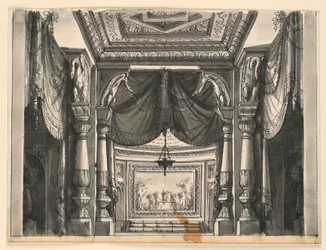 Bühnenbild, Inneres eines orientalischen Palastes