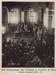 "VIII. Kongress der Kriegsversehrten und Invaliden - Rom, Januar 1933 - 11" (s/w Foto)