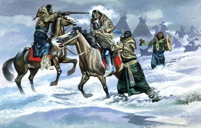 Indianer im Schnee