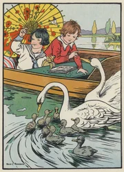 Der Flusshighwayman (Farblithografie)