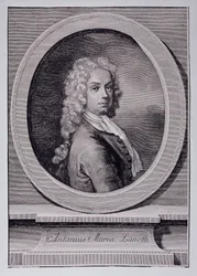 Porträt des italienischen Karikaturisten Antonio Maria Zanetti