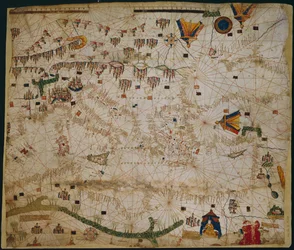 Seekarte des Mittelmeers und des Schwarzen Meeres, 1440er Jahre