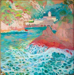 San Fruttuoso vom Meer aus
