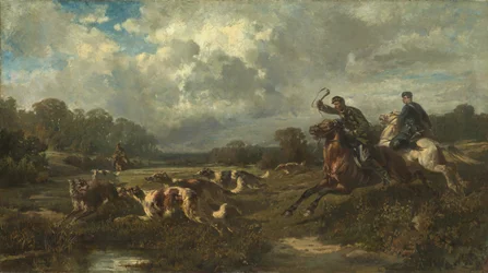 Großherzog Wladimir Alexandrowitsch von Russland 1847-1909 auf Wolfsjagd