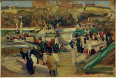 Spaziergänger im Park (Jardin du Luxembourg), Paris