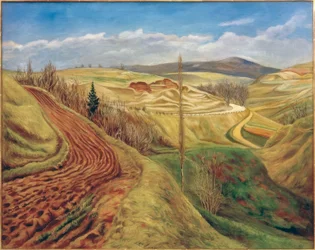 Landschaft mit Birke