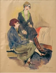 Zwei sitzende Frauen