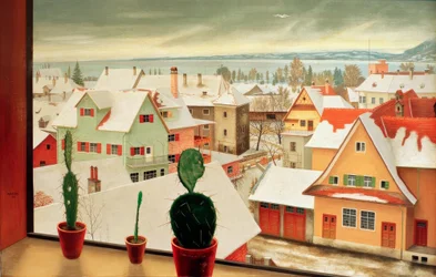 Winterlandschaft - Ausblick aus dem Atelier