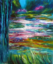 Monets Japanischer Garten in Giverny Linkes Panel, 2024