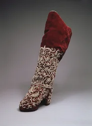 Damenstiefel, zweite Hälfte des 17. Jahrhunderts