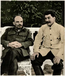 Lenin und Joseph Stalin, Gorki, August 1922
