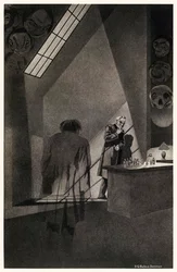 Der Schrecken meines anderen Ichs aus „Der seltsame Fall des Dr. Jekyll und Mr. Hyde“ von Robert Louis Stevenson. Illustration von S.G. Hulme Beamam
