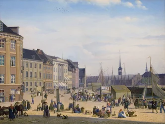 Hojbro Plads, ein Marktplatz in Kopenhagen