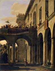 Samson zerstört den Tempel von Dagon