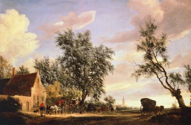 Gasthaus zum Weißen Schwan, von Salomon van Ruysdael (um 1602-1670)