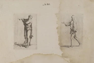 (Figurenserie) Stehender Mann, nach links zeigend
