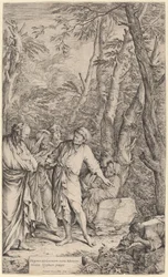 Diogenes wirft seine Schale weg