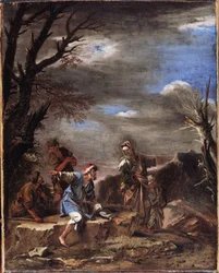 Landschaft mit Figuren