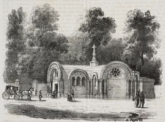 Kapelle Royal von Saint Ferdinand, Sablonville, Frankreich, Lithographie von Salvatore Puglia aus Poliorama Pittoresco, Nr. 13, 4. November