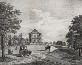 Wiener Prater, Österreich, Lithographie von Salvatore Puglia aus Poliorama Pittoresco, Nr. 34, 29. März