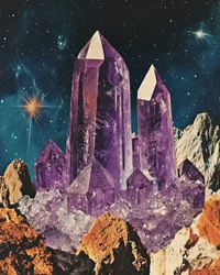 Amethyst Kosmische Landschaft