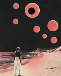 Rosa Strand Kosmischer Traum