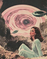 Rosa Galaxie Blick