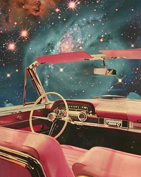 Retro Auto Galaxiefahrt