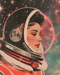 Retro Weltraumfrau