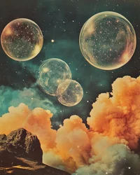 Surreale Kosmische Landschaft