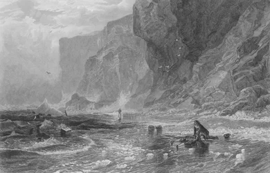 Der Sturm, mit Mordaunt, der Cleveland rettet (Gravur)