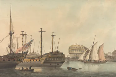 Kriegsschiff wird ausgerüstet