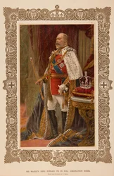 König Edward VII. in Krönungsroben